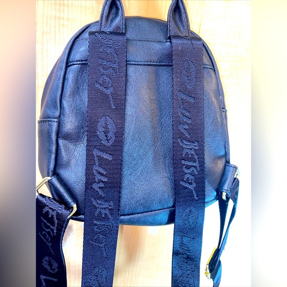 COPY - Betsey Johnson Mini Backpack Pink/Black Purse - Picture 4 of 11